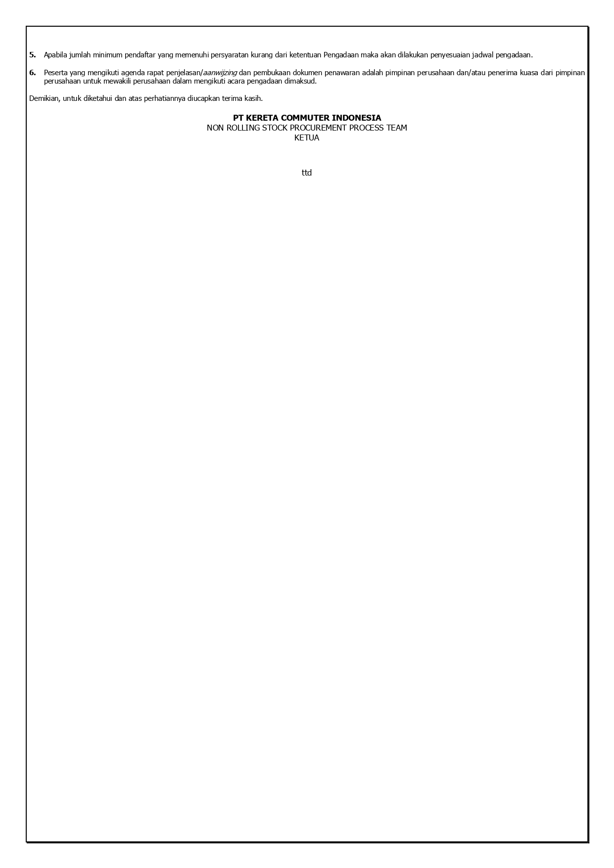 2 pengumuman 41 kontrak payung pengadaaan barang inventaris meubeler dan elektronik tahun 2025 page 0002